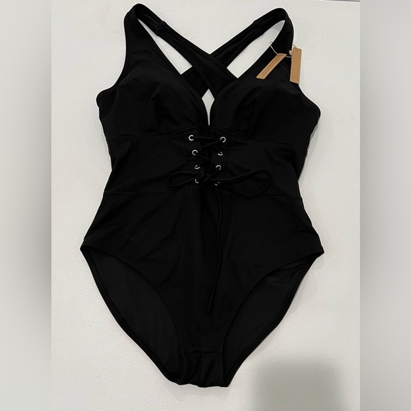 SHAPELLX Plunge Corset Shaping Swimsuit XL NW - Picture 2 of 12